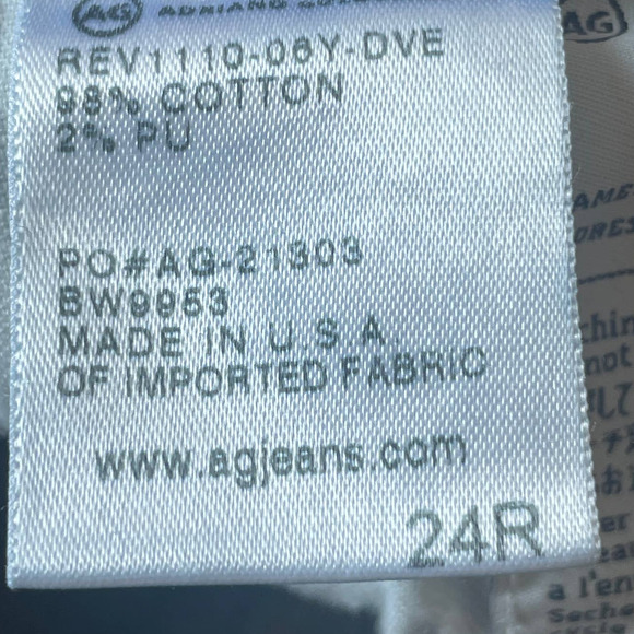 AG Adriano Goldschmied The Stilt Cigarette Jeans -Size 24R - Picture 8 of 16